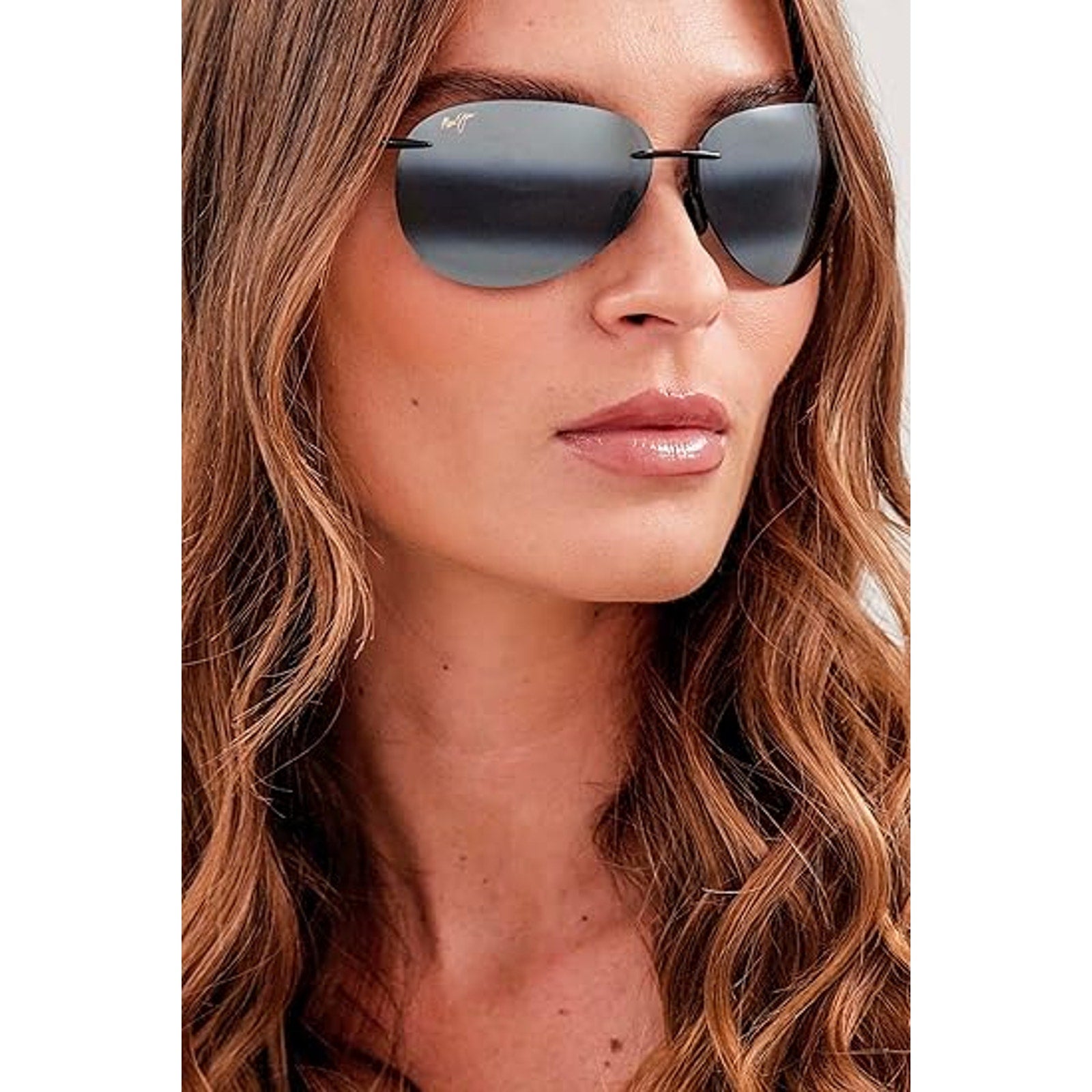 Maui Jim Unisex Polarized Sunglasses Grey Size Medium
