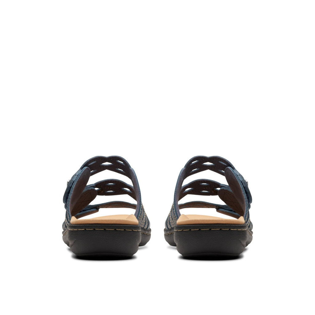 Clarks Women Laurieann Ruby Flat Sandal Navy Size 7.5