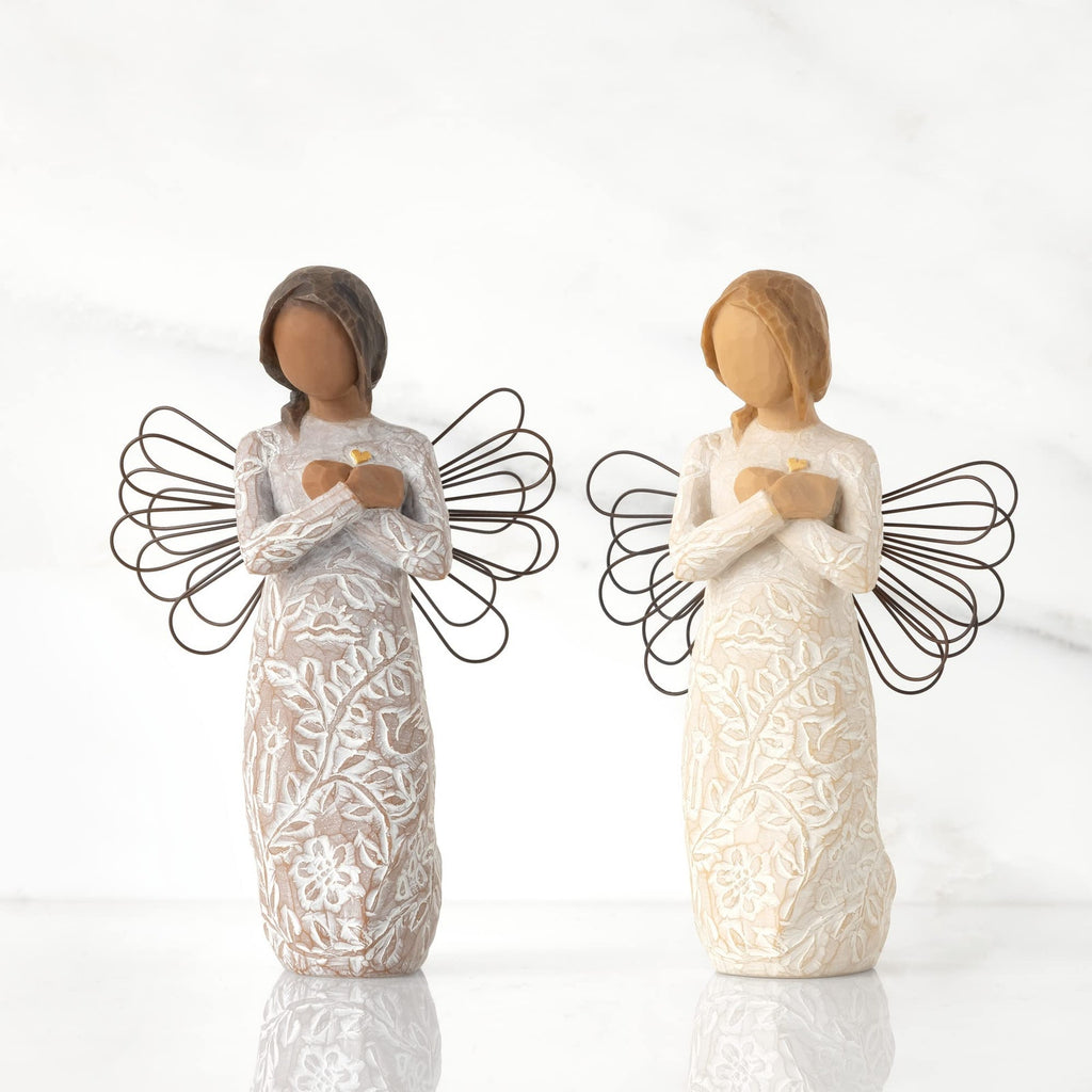 Willow Tree Remembrance Angel Darker Skin Hand-Painted Figure
