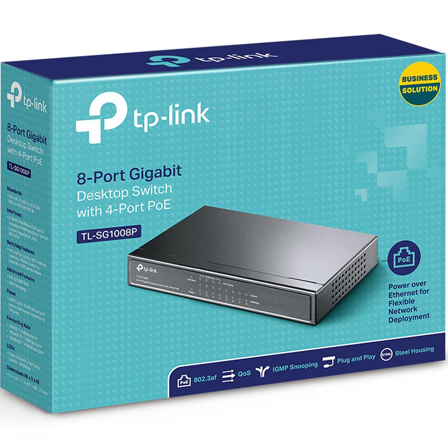 TP-LINK SG1008P 8-port Gigabit Desktop Switch with 4-Por