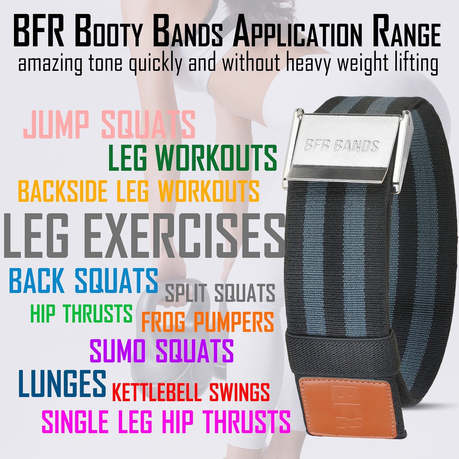 BFR Bands Blood Flow Restriction Bands 2 Inch Set of 2