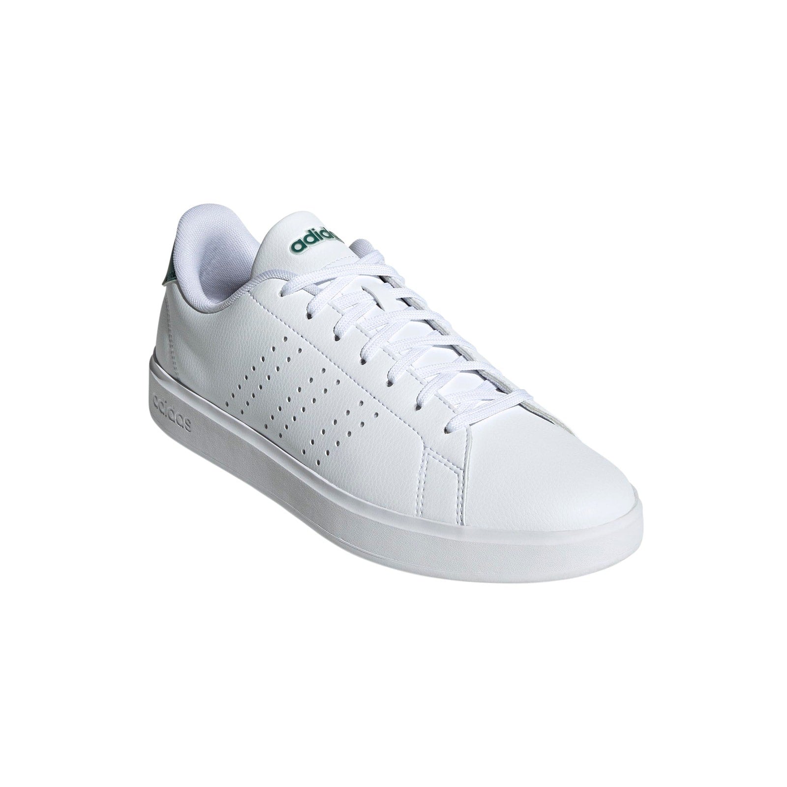 Adidas Men Advantage 2.0 Sneakers White/Black/Collegiate Green Size 9