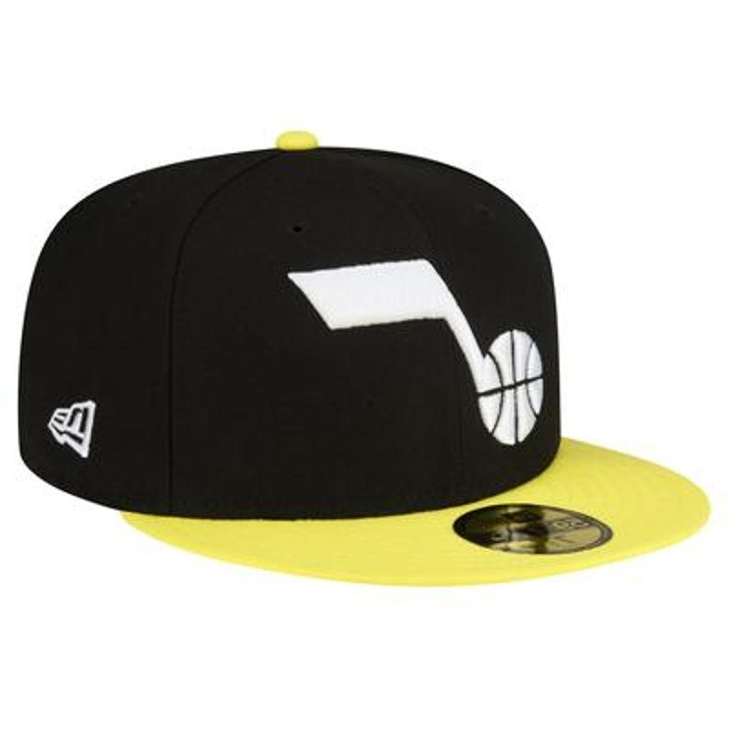 New Era Unisex Utah Jazz 2-Tone 59FIFTY Fitted Hat Black/Yellow