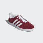 Adidas Men Gazelle Sneaker Burgundy/White/Gold Metallic Size 13