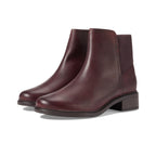 Clarks Women Maye Palm Fashion Boot Bordeaux Leather Size 10