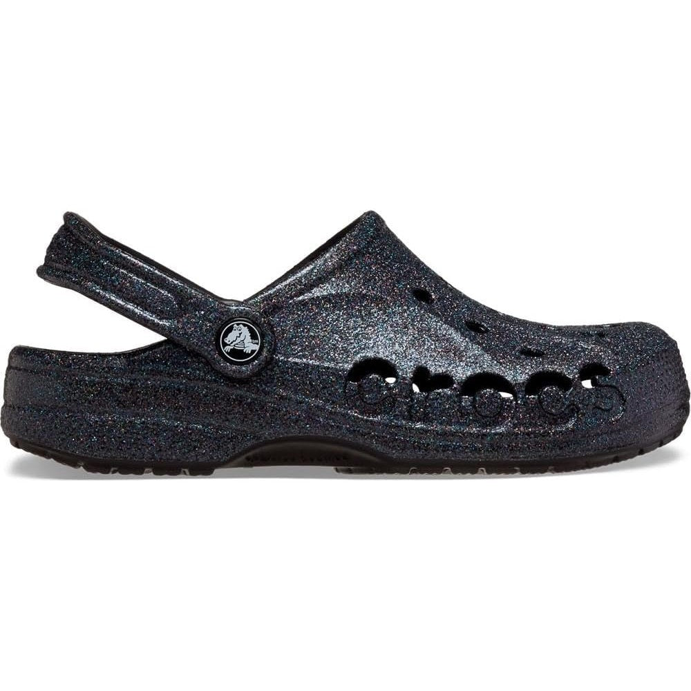 Crocs Unisex Baya Two-Strap Slide Sandals - Black -12 Women/10 Men