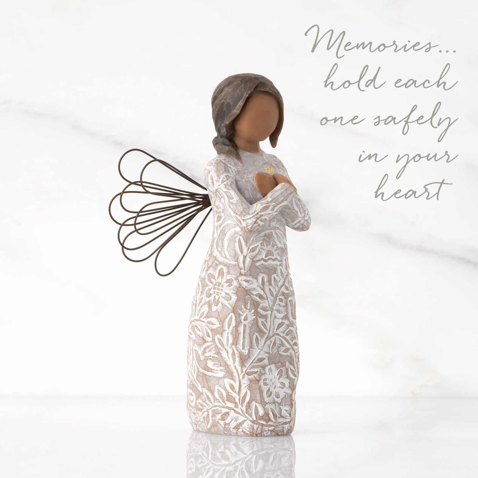 Willow Tree Remembrance Angel Darker Skin Hand-Painted Figure