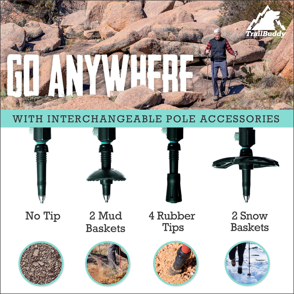 TrailBuddy 7075 Aluminum Trekking Poles