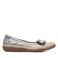 Clarks Women Elaina Jade Ballet Flat Pewter size 7N