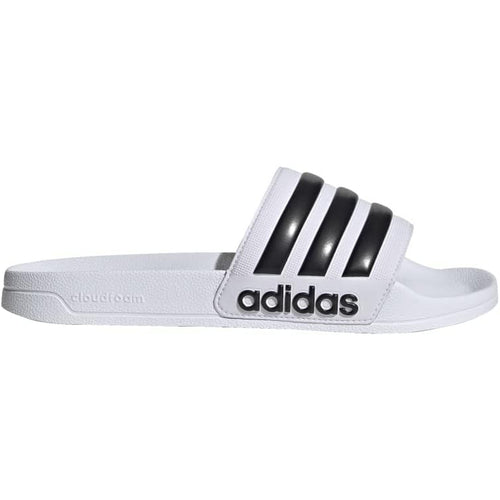 Adidas Men Adilette Comfort Slide Sandals,Black/White-Size 8
