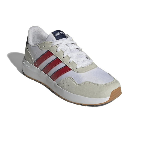 Adidas Kids Run 60s Shoes White/ Red/Dark Blue Size 5.5 M