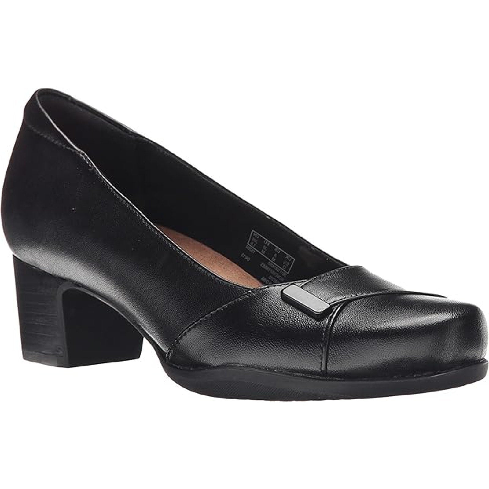 Clarks Women Rosalyn Belle, Black Leather size 6 M US